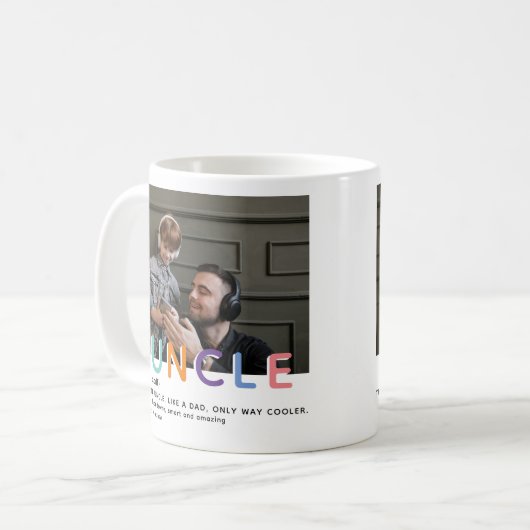 Cute Modern Funcle Tyopgraphy Foto Koffiemok (Voorkant links)