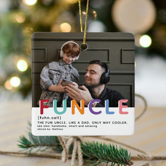 Cute Modern Funcle Tyopgraphy Keramisch Ornament