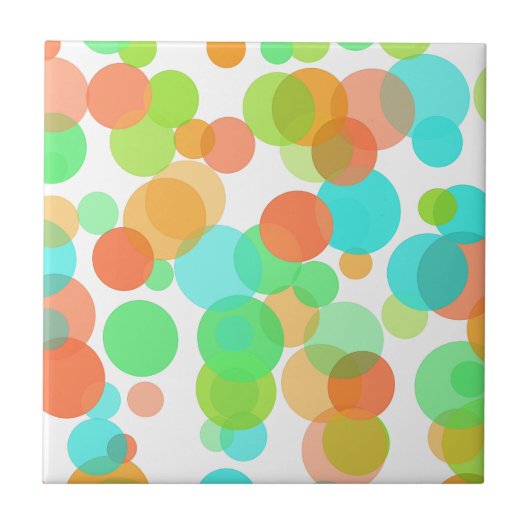 Cute Modern Funky Whimsical Summer Stippen Pattern Tegeltje (Voorkant)