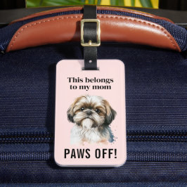 Cute Modern Funny Shih Tzu Hondenliefhebber Bagagelabel
