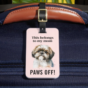 Cute Modern Funny Shih Tzu Hondenliefhebber Bagagelabel