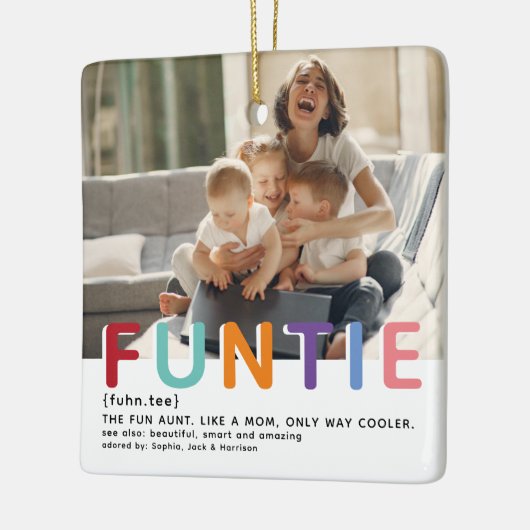 Cute Modern Funtie Tyopgraphy Keramisch Ornament (Links)