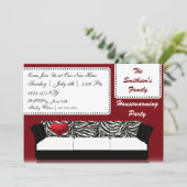 Cute Modern Furniture Housewarming Party Kaart (Staand voorkant)