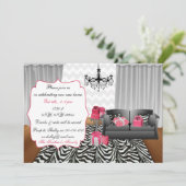 Cute Modern Furniture Housewarming Party Kaart (Staand voorkant)