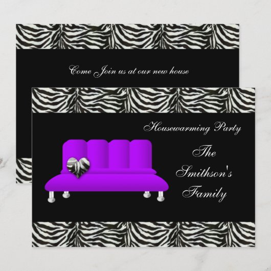 Cute Modern Furniture Housewarming Party Kaart (Voorkant / Achterkant)