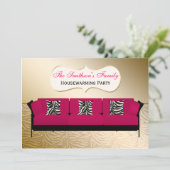 Cute Modern Furniture Housewarming Party Kaart (Staand voorkant)