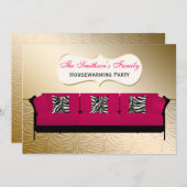 Cute Modern Furniture Housewarming Party Kaart (Voorkant / Achterkant)