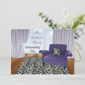 Cute Modern Furniture Housewarming Party Kaart (Staand voorkant)