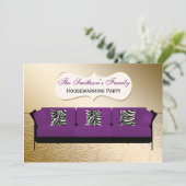 Cute Modern Furniture Housewarming Party Kaart (Staand voorkant)