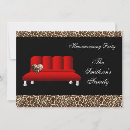 Cute Modern Furniture Housewarming Party Kaart