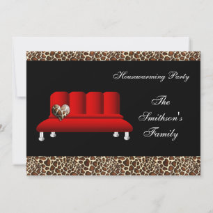 Cute Modern Furniture Housewarming Party Kaart