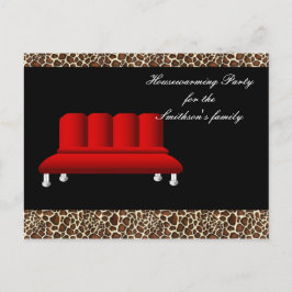 Cute Modern Furniture Housewarming Party Uitnodiging Briefkaart