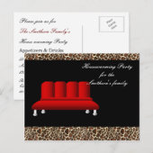 Cute Modern Furniture Housewarming Party Uitnodiging Briefkaart (Voorkant / Achterkant)