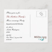 Cute Modern Furniture Housewarming Party Uitnodiging Briefkaart (Achterkant)