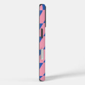 Cute Modern Geometric Pattern Roze Cobalt Blue Case-Mate iPhone Case (Achterkant / Rechts)