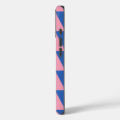 Cute Modern Geometric Pattern Roze Cobalt Blue Case-Mate iPhone Case (Achterkant / Links)