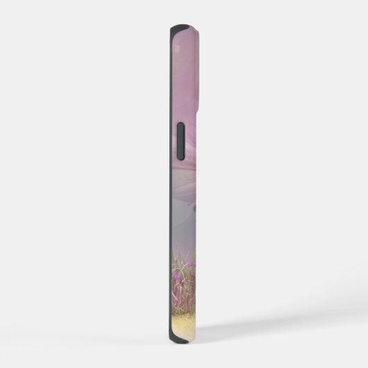 Cute Modern Girly Pink Butterfly Fairies iPhone 15 Case (Rechterkant)