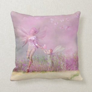 Cute Modern Girly Pink Butterfly Fairies Kussen