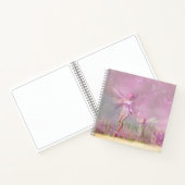 Cute Modern Girly Pink Butterfly Fairies Notitieboek (Binnen)