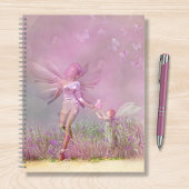 Cute Modern Girly Pink Butterfly Fairies Notitieboek