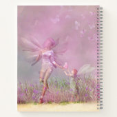 Cute Modern Girly Pink Butterfly Fairies Notitieboek (Achterkant)