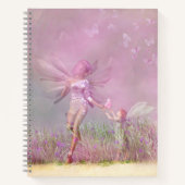 Cute Modern Girly Pink Butterfly Fairies Notitieboek (Voorkant)