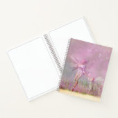 Cute Modern Girly Pink Butterfly Fairies Notitieboek (Binnen)