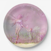 Cute Modern Girly Pink Butterfly Fairies Papieren Bordje (Voorkant)