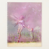 Cute Modern Girly Pink Butterfly Fairies Planner (Voorkant)