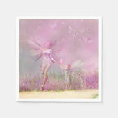 Cute Modern Girly Pink Butterfly Fairies Servet (Voorkant)