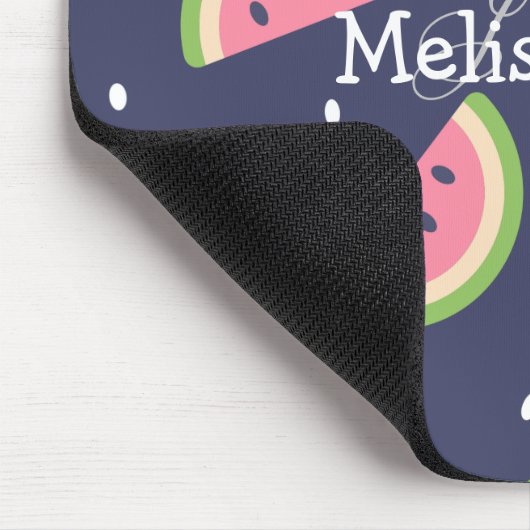 Cute Modern Green Pink Watermelon Pattern Muismat (Hoek)