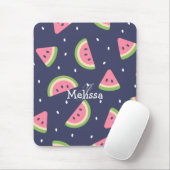 Cute Modern Green Pink Watermelon Pattern Muismat (Met muis)