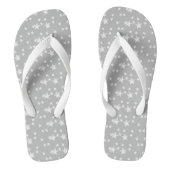 Cute Modern Grey and White Stylish Stars Teenslippers (Voetbed)
