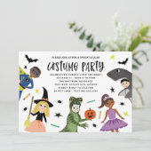 Cute Modern Halloween Birthday Costume Party Kaart (Staand voorkant)