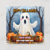 Cute Modern Halloween Spooky Collection Vierkante Visitekaartje (Voorkant)