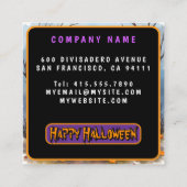 Cute Modern Halloween Spooky Collection Vierkante Visitekaartje (Achterkant)