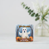 Cute Modern Halloween Spooky Collection Vierkante Visitekaartje (Staand voorkant)