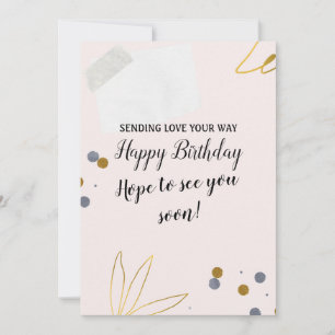 Cute Modern Happy Birthday wil Kaart