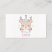 cute modern happy new year business card visitekaartje (Achterkant)