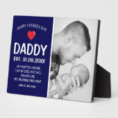 Cute Modern Happy Vaderdag Photo Fotoplaat (Zijkant)