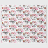 Cute Modern Happy Valentines Day Typography Name Cadeaupapier (Vlak)