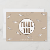 Cute Modern - Hartelijk dank - Kaart met papieren  (Voorkant)