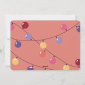 Cute Modern Kerstmis Llama String Lights Feestdagenkaart (Achterkant)