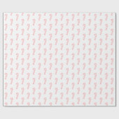 Cute Modern Kerstsnoe Roze Cadeaupapier (Vlak)