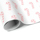Cute Modern Kerstsnoe Roze Cadeaupapier (Rol Hoek)