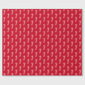 Cute Modern kerstsnoepriet op rood Cadeaupapier (Vlak)