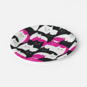 Cute Modern Kitty Cat Pattern Papieren Bordje (Gekanteld)