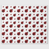 Cute Modern Ladybug Pattern Cadeaupapier (Vlak)