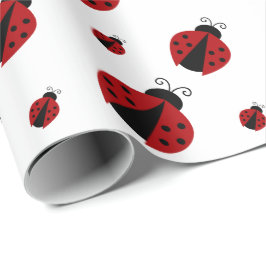 Cute Modern Ladybug Pattern Cadeaupapier