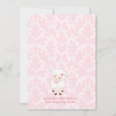 Cute Modern Lamb Baby Girl Kaart (Achterkant)